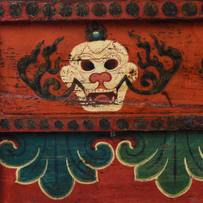 Painted Tibetan Torgam Cabinet - 19th Century