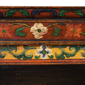 Glazed Painted Tibetan Cabinet - 19th Century