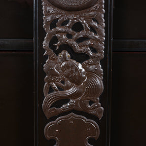 Japanese Black Lacquer Bo Dansu From Tsuruoka, Yamagata - Meiji Period