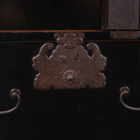 Japanese Black Lacquer Shōnai Bo Dansu - 1904, Meiji Period