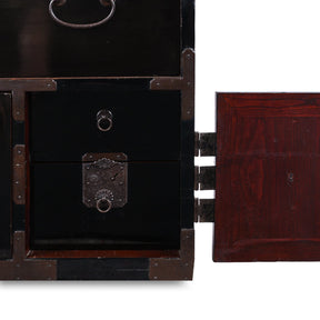Japanese Black Lacquer Shōnai Bo Dansu - 1904, Meiji Period