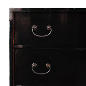 Japanese Black Lacquer Shōnai Bo Dansu - 1904, Meiji Period