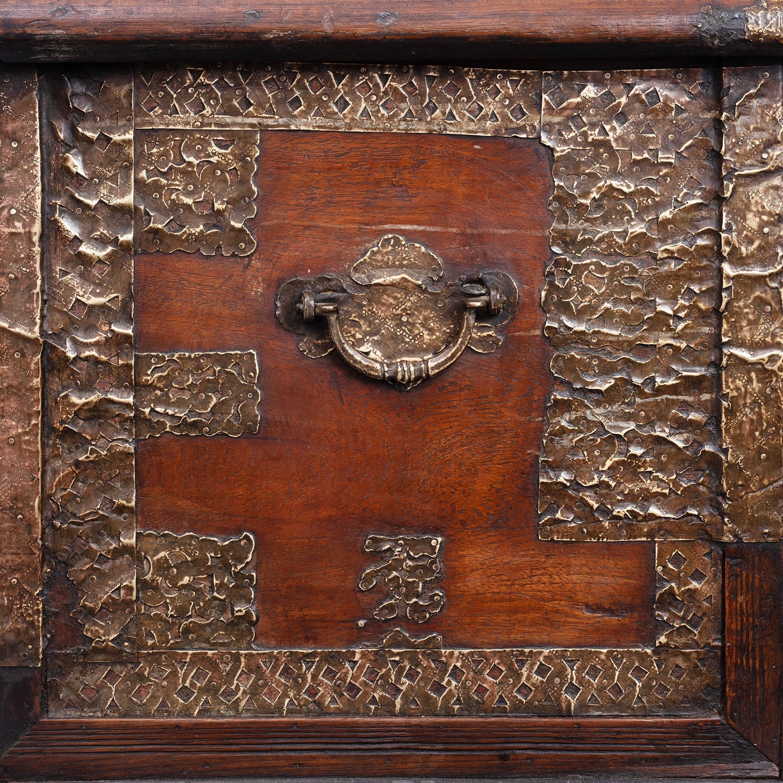 Brass Studded Teak Zanzibar Chest From Surat  - 19th Century
