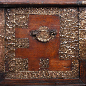 Brass Studded Teak Zanzibar Chest From Surat  - 19th Century