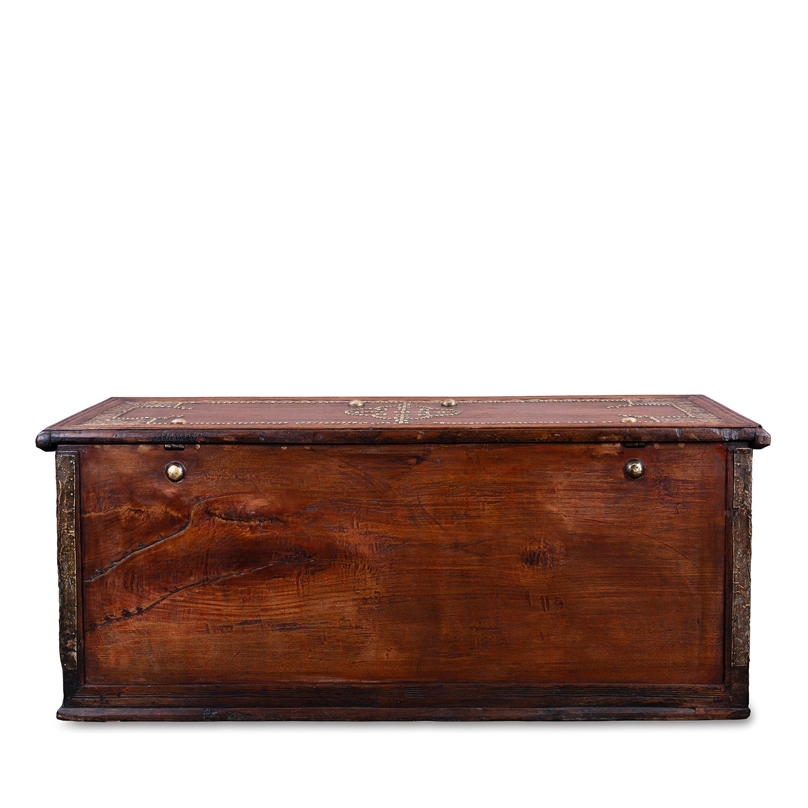 Brass Studded Teak Zanzibar Chest From Surat  - 19th Century