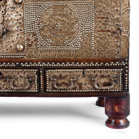 Brass Studded Teak Zanzibar Chest From Surat  - 19th Century