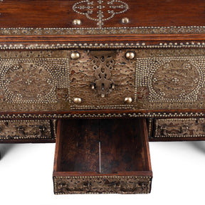 Brass Studded Teak Zanzibar Chest From Surat  - 19th Century