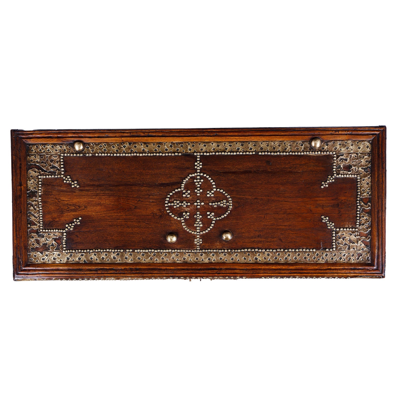 Brass Studded Teak Zanzibar Chest From Surat  - 19th Century