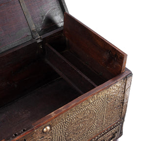 Brass Studded Teak Zanzibar Chest From Surat  - 19th Century