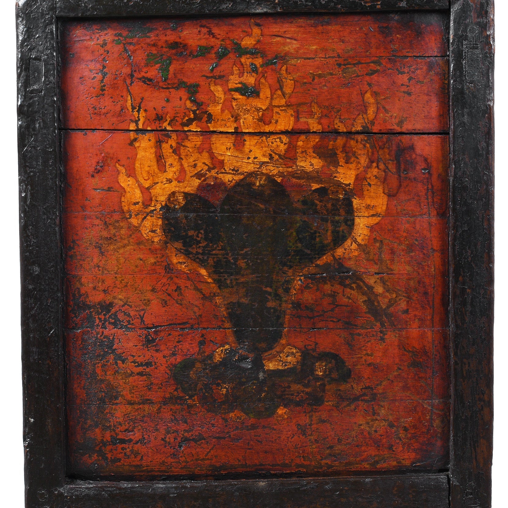 Painted Tibetan Chest On Stand - 19th Century