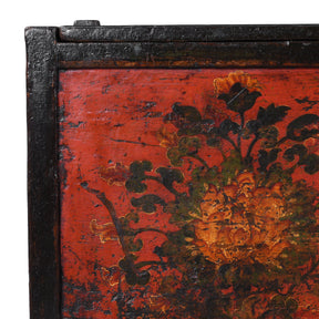 Painted Tibetan Chest On Stand - 19th Century