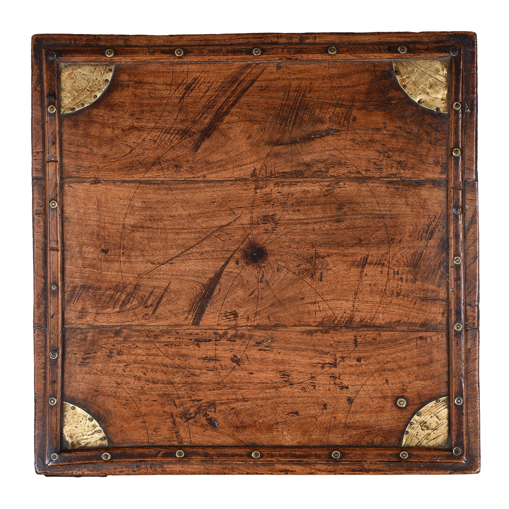 Square Bajot Low Table From Shekhawati - 19th Century