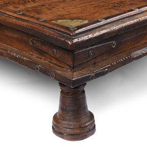 Square Bajot Low Table From Shekhawati - 19th Century