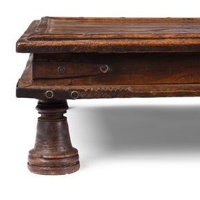 Square Bajot Low Table From Shekhawati - 19th Century