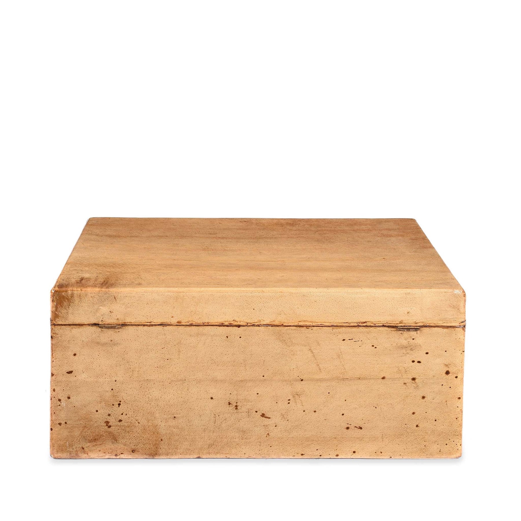 Pale Leather Trunk from Shanghai - Circa 1920