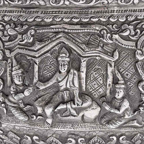 Burmese Repousse Silver Bowl - 19thC