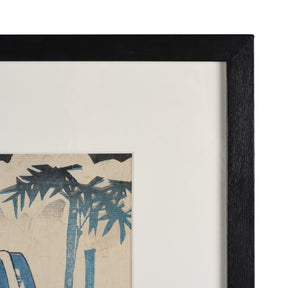 Framed Japanese Woodblock Print - Meiji Period