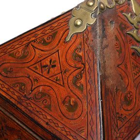 Painted Betel Nut Box With Mahjong Set From Kerala - 19thC