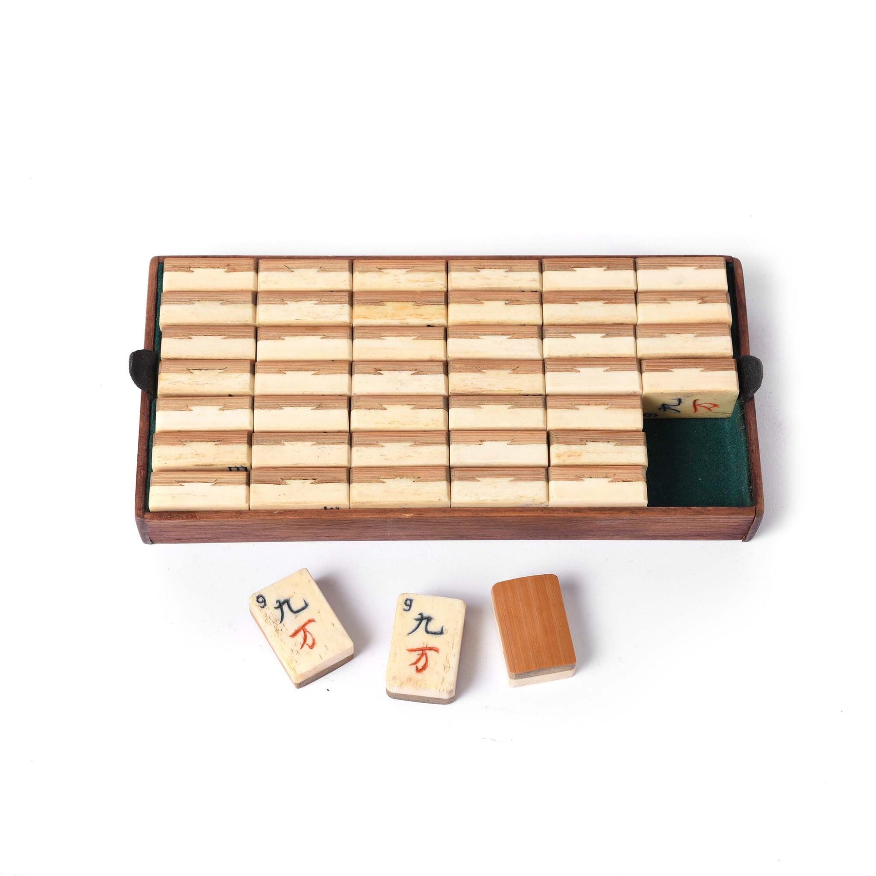 Painted Betel Nut Box With Mahjong Set From Kerala - 19thC