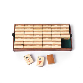 Painted Betel Nut Box With Mahjong Set From Kerala - 19thC