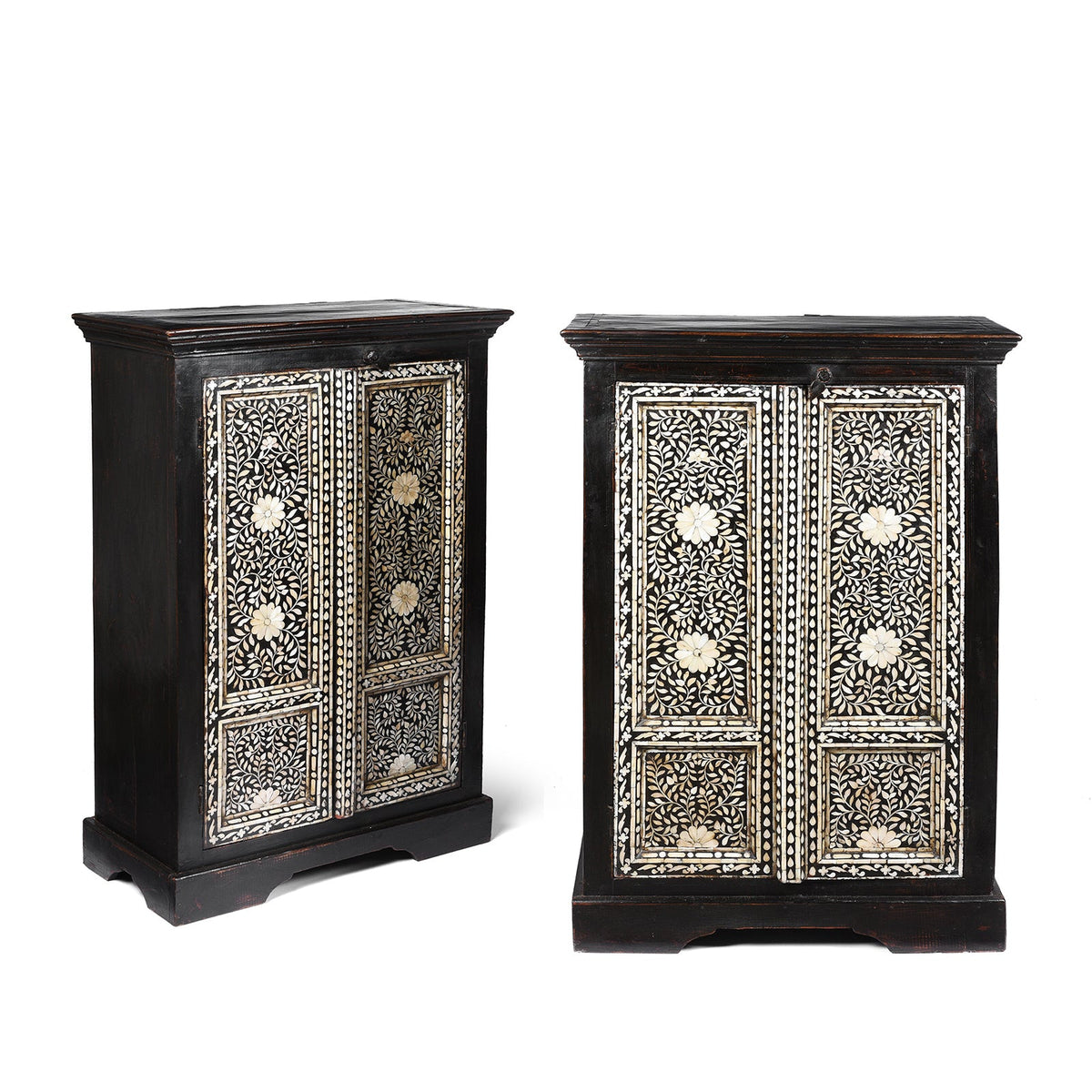 Vintage Mother of Pearl Inlay Side Cabinet