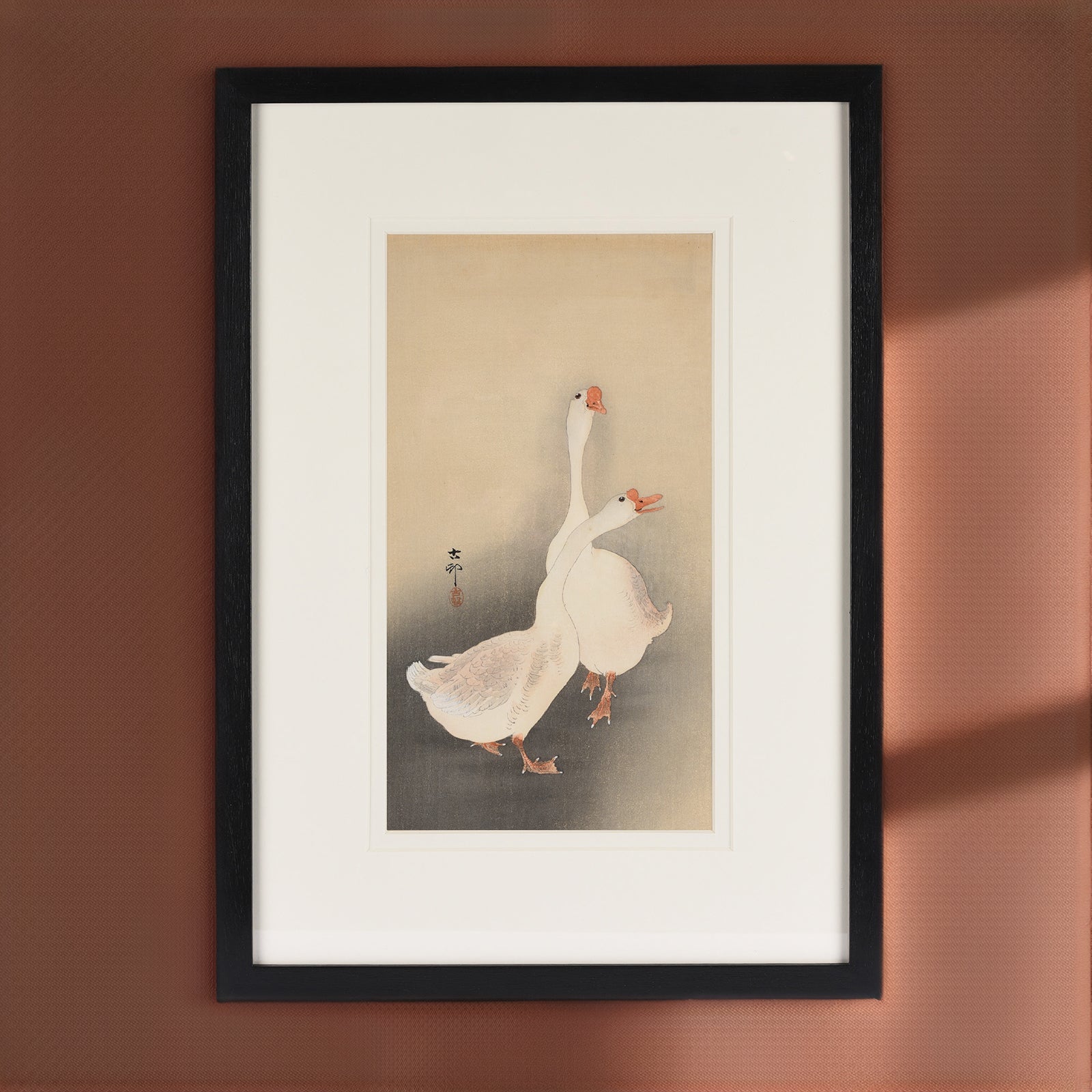 Geese Woodblock Print By Ohara Koson - Early 20th Century