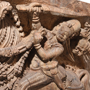 Indian Horse Panel From Tamil Nadu - 19th Century