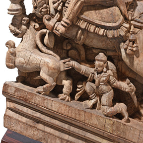 Indian Horse Panel From Tamil Nadu - 19th Century