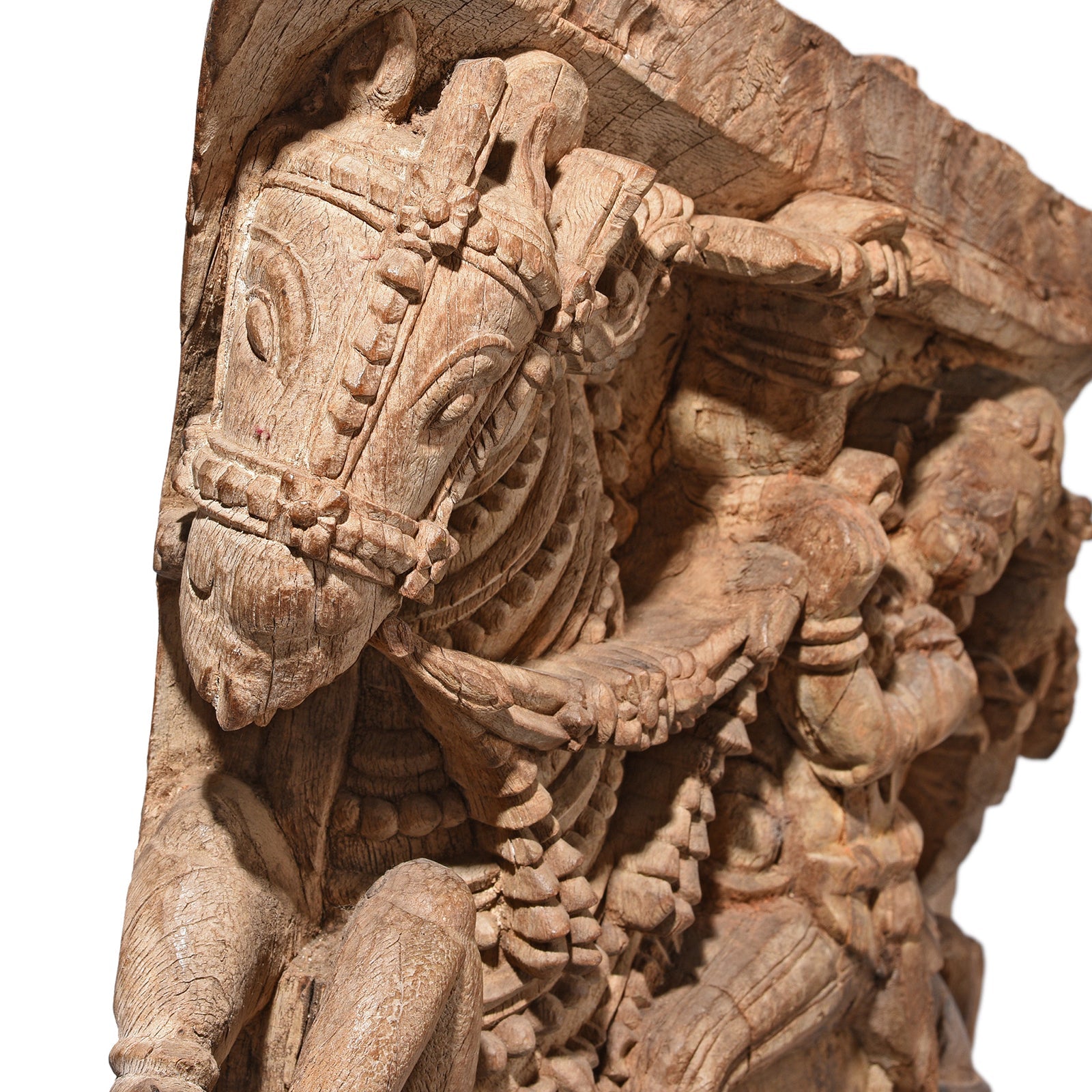 Indian Horse Panel From Tamil Nadu - 19th Century