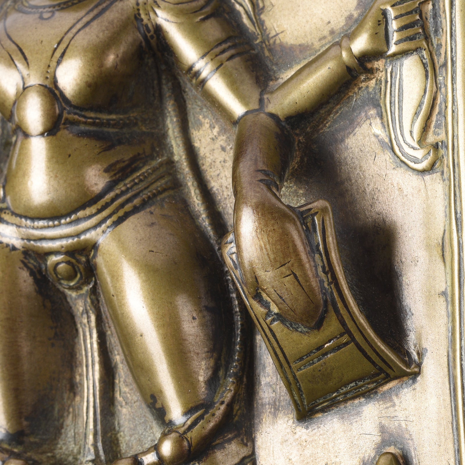Bronze Votive Panel Of Virabhadra From Deccan - 19th Century