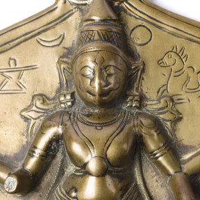 Bronze Votive Panel Of Virabhadra From Deccan - 19th Century
