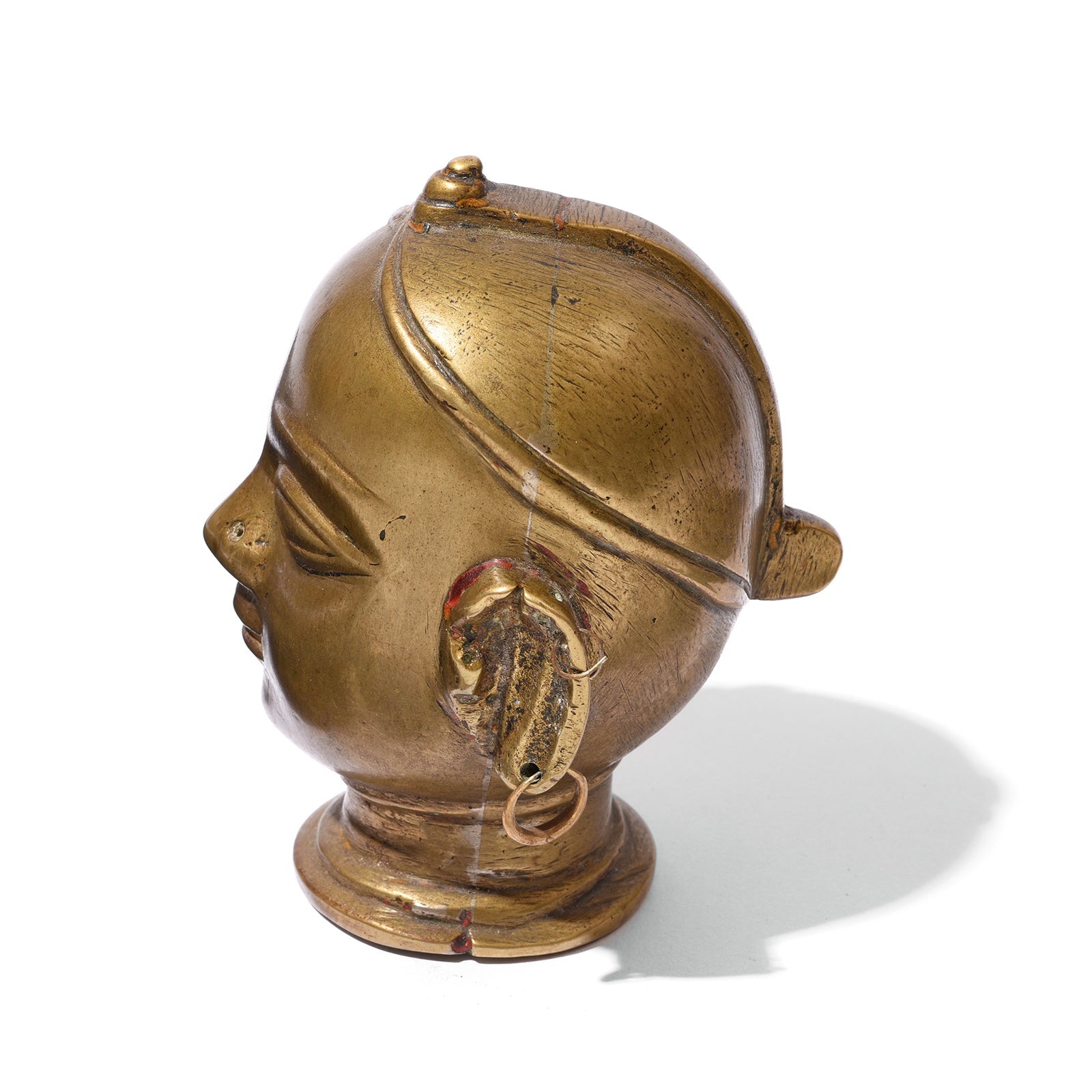 Indian Brass Head of Gauri - 19thC