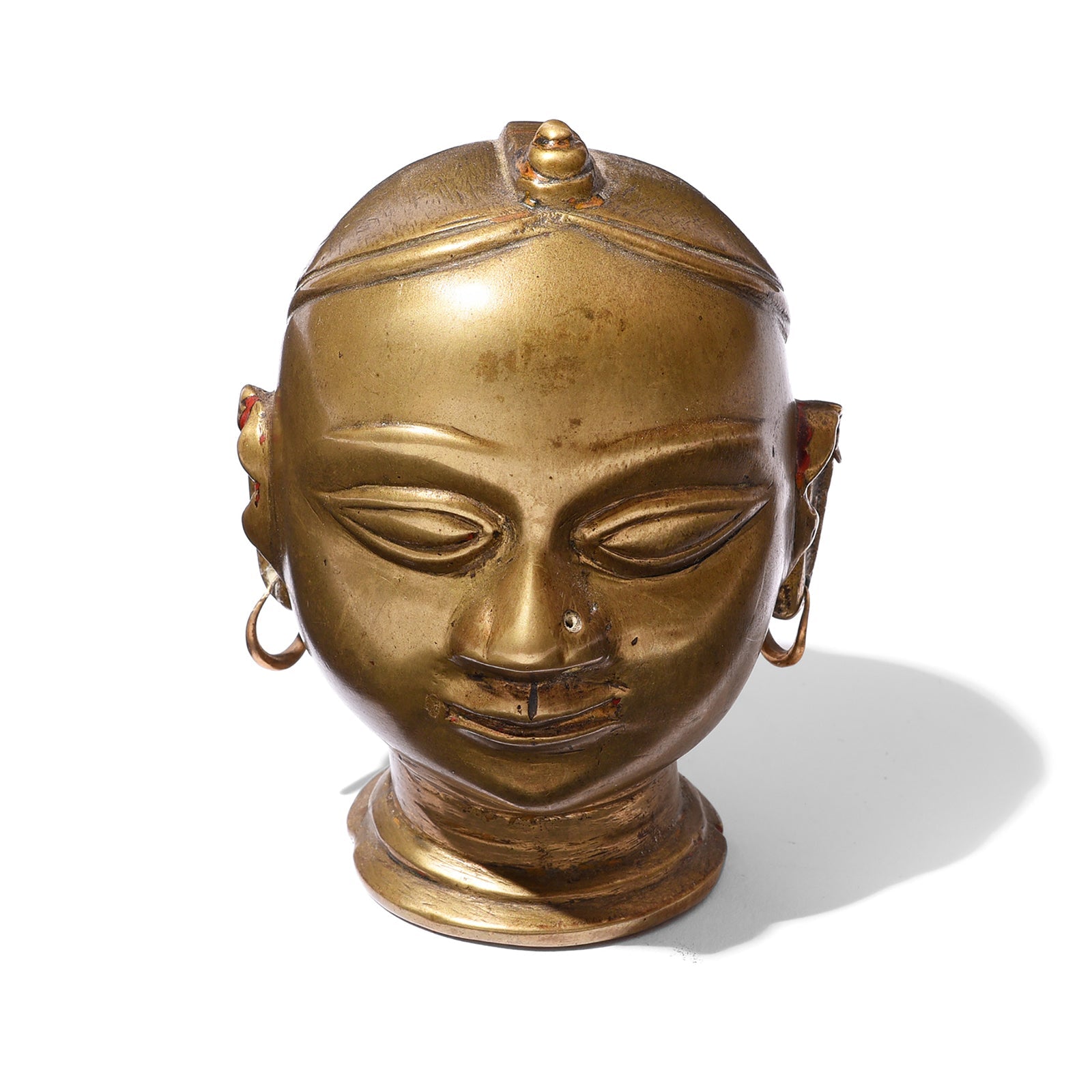 Indian Brass Head of Gauri - 19thC