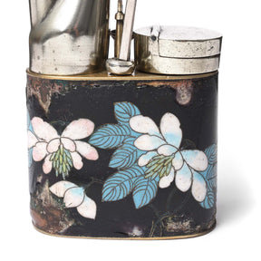 Cloisonne & Paktong Chinese Water Pipe - Ca 1900