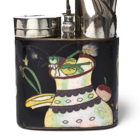 Cloisonne & Paktong Chinese Water Pipe - Ca 1900