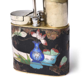 Cloisonne & Paktong Chinese Water Pipe - Ca 1900