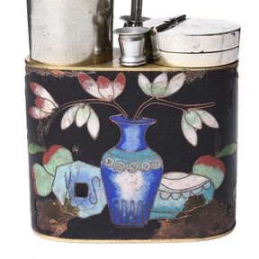 Cloisonne & Paktong Chinese Water Pipe - Ca 1900