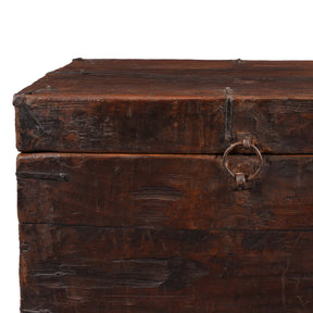 Painted Tibetan 'Double Dragon' Chest From Central Tibet - 17th Century