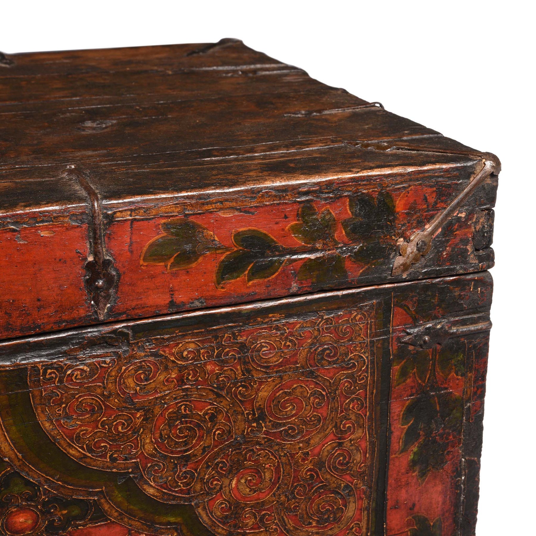 Painted Tibetan 'Dragon' Storage Chest - 18th Century