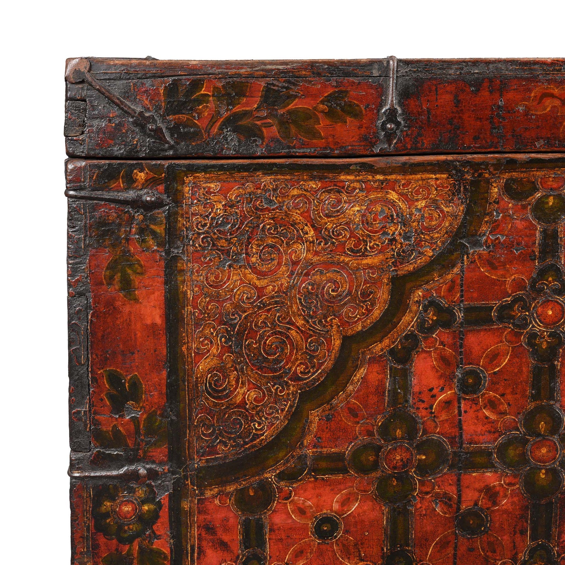 Painted Tibetan 'Dragon' Storage Chest - 18th Century