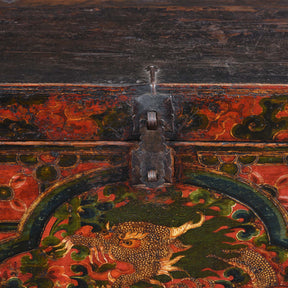 Painted Tibetan 'Dragon' Storage Chest - 18th Century