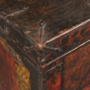 Painted Tibetan 'Dragon' Storage Chest - 18th Century