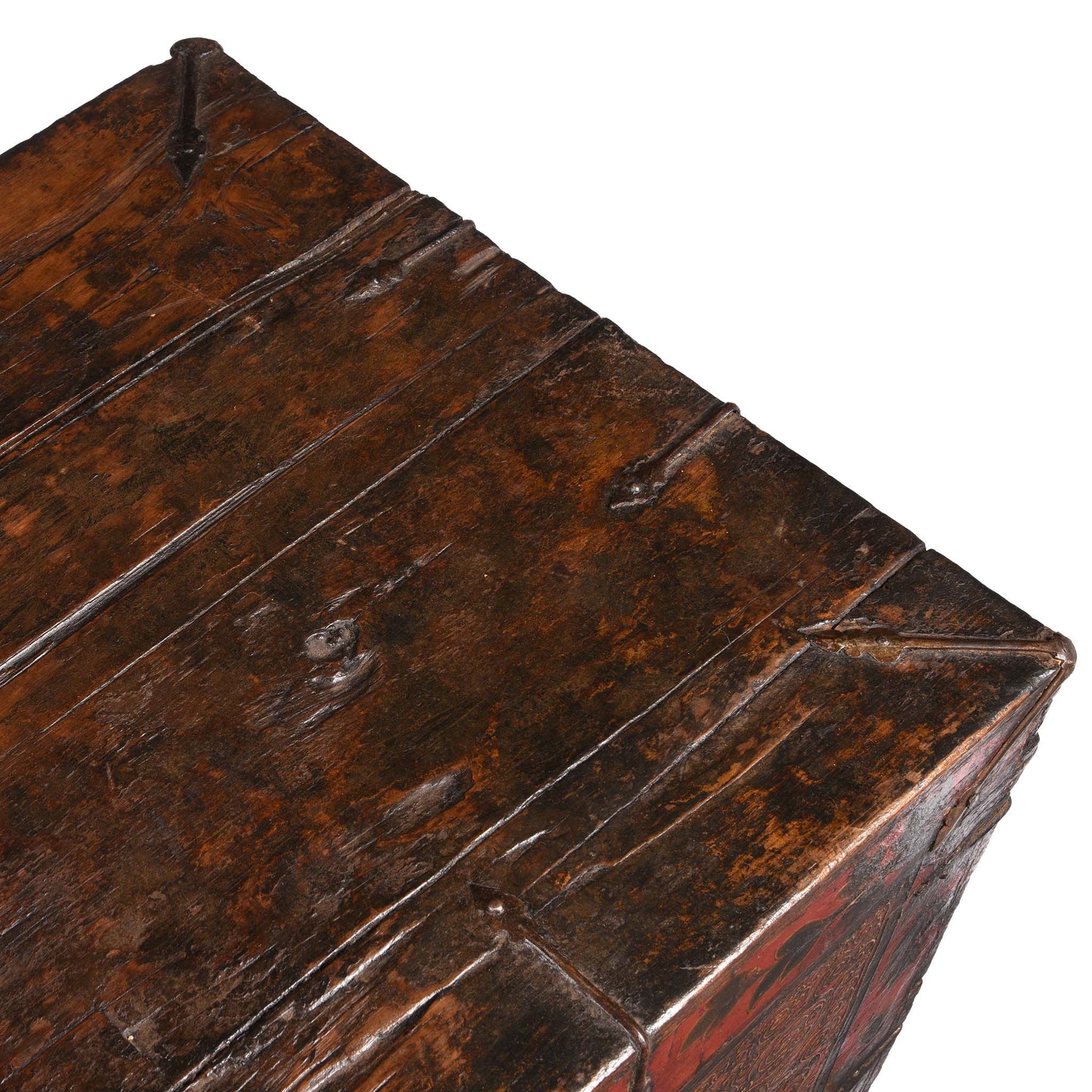 Painted Tibetan 'Dragon' Storage Chest - 18th Century