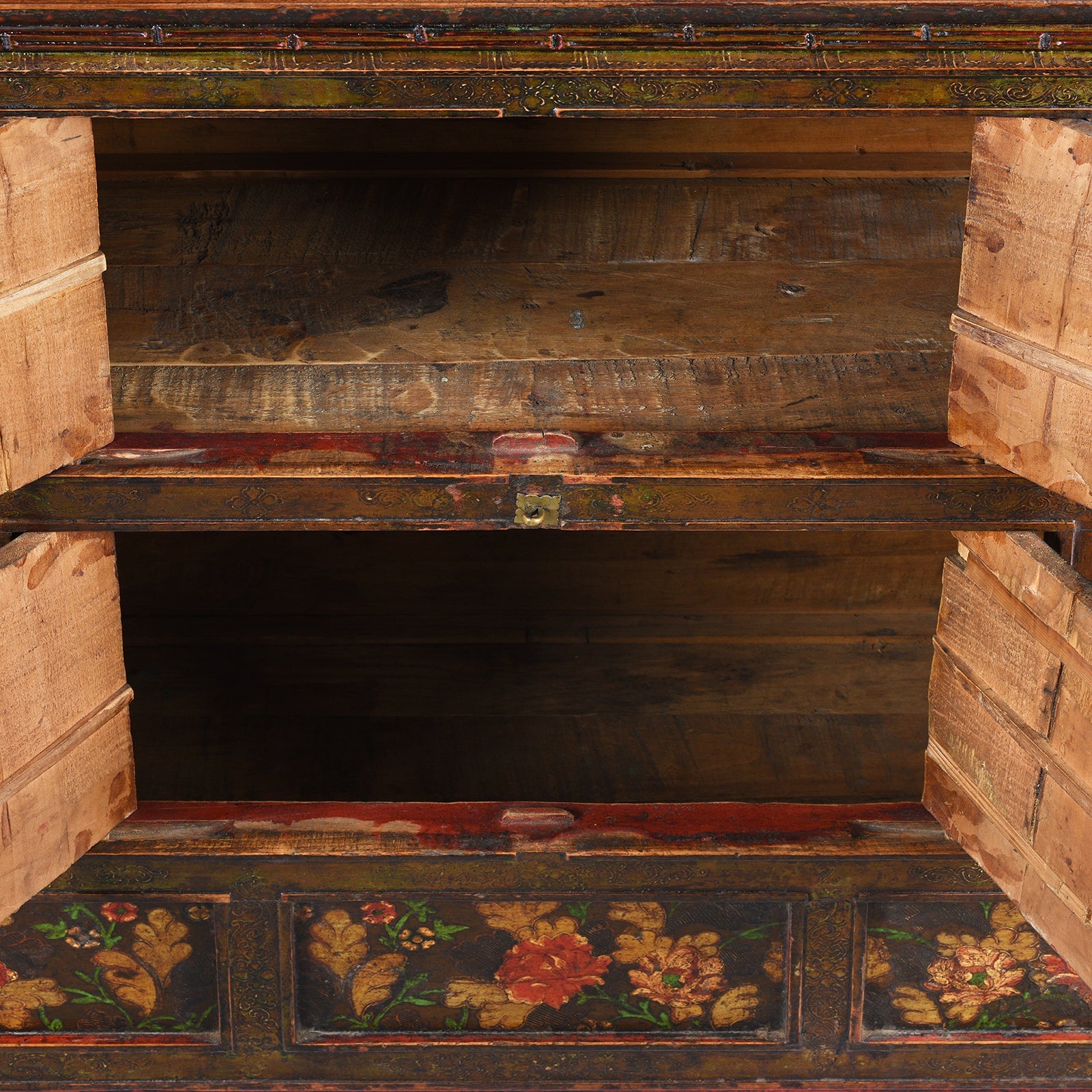 Painted Tibetan Altar Cabinet - 18th Century
