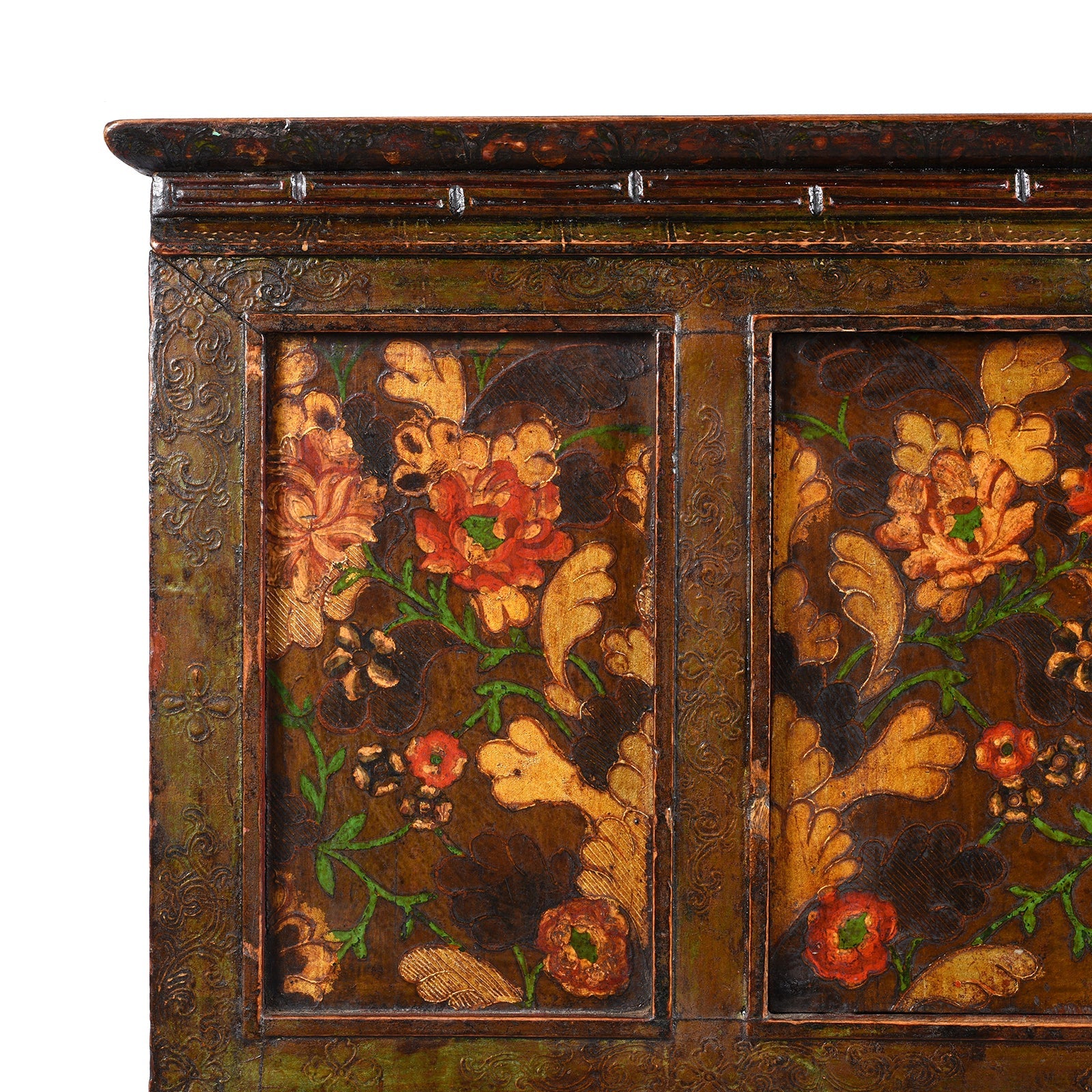 Painted Tibetan Altar Cabinet - 18th Century