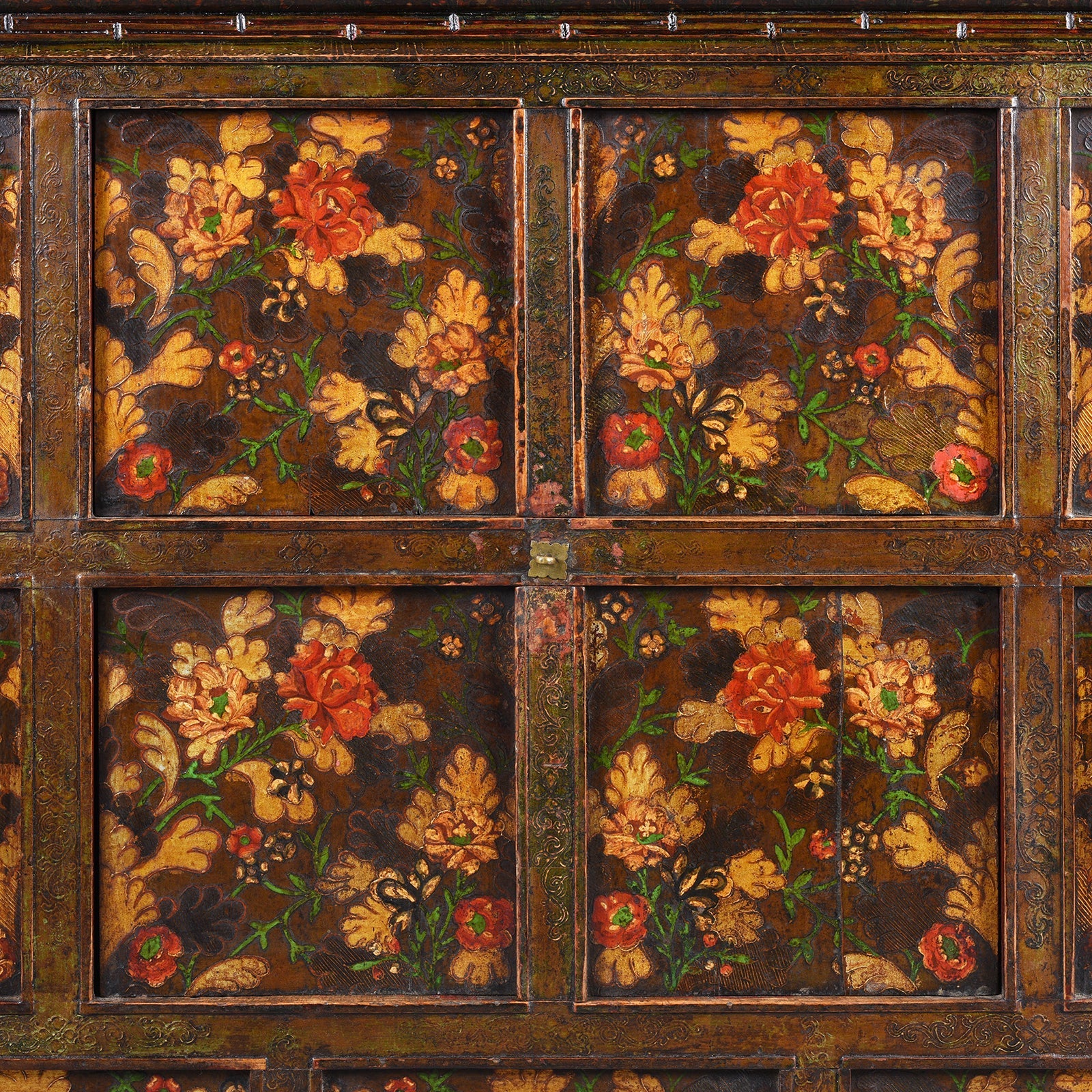 Painted Tibetan Altar Cabinet - 18th Century