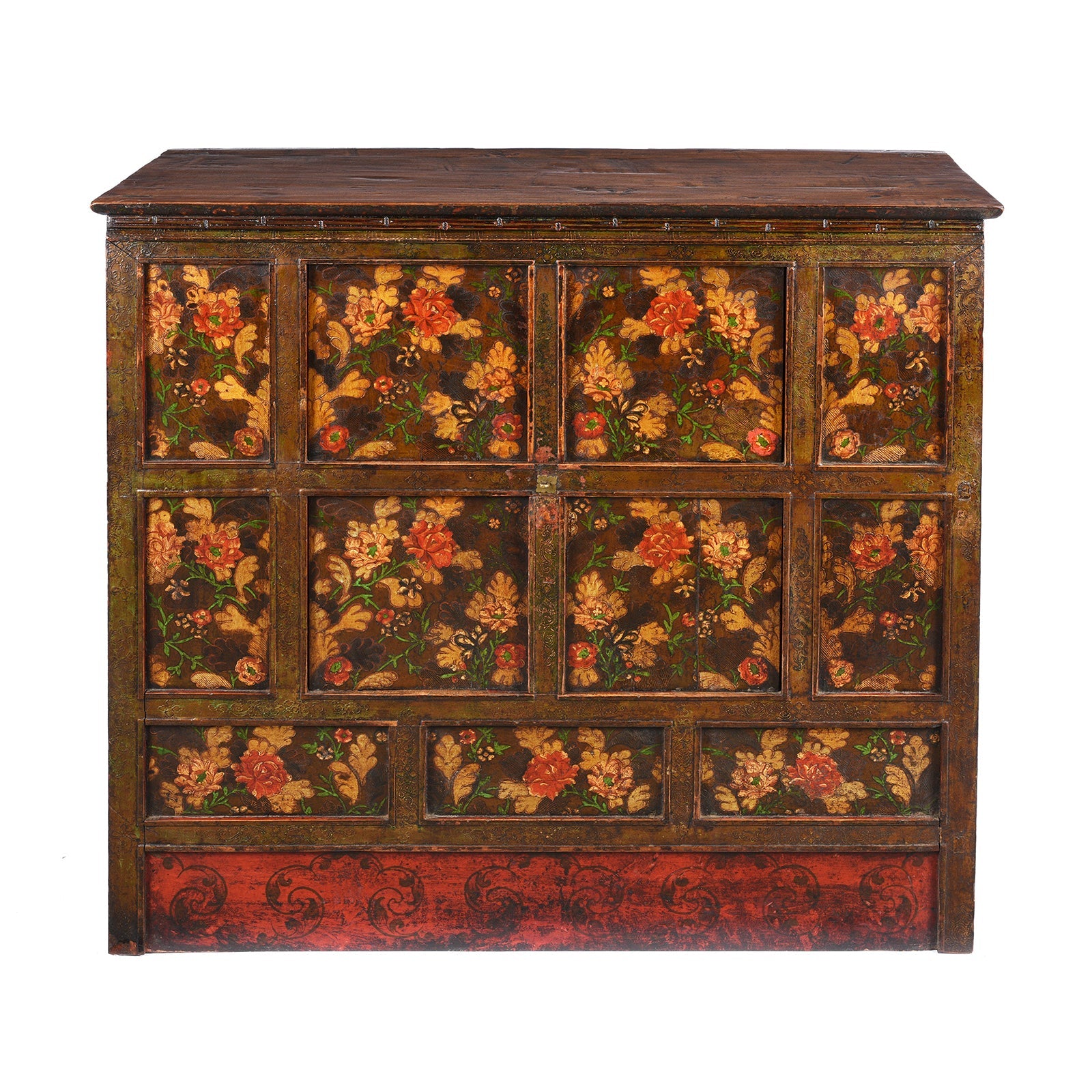 Painted Tibetan Altar Cabinet - 18th Century