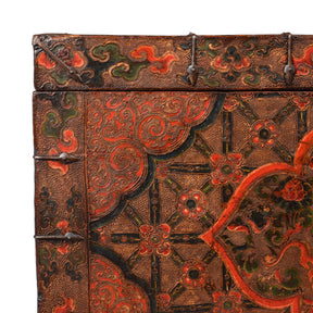 Painted Tibetan Dragon Storage Chest - 18th Century