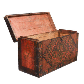 Painted Tibetan Dragon Storage Chest - 18th Century