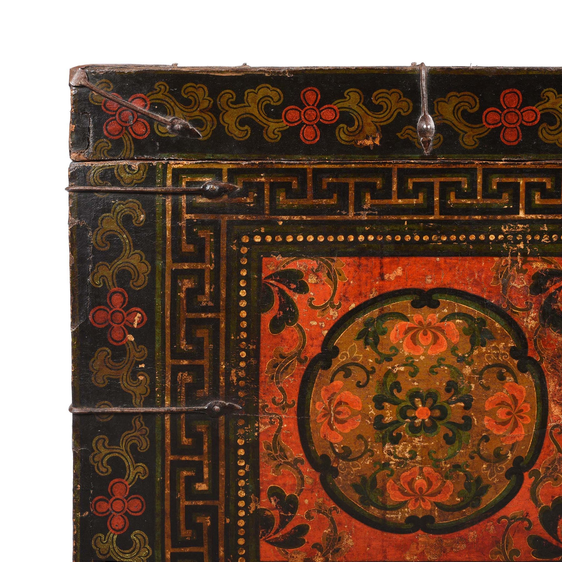 Painted Tibetan Storage Chest - 17th Century